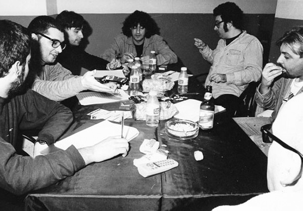 Camerinos de Roxy Club con el jurado del Valencia Sona (Pestano, 1998)