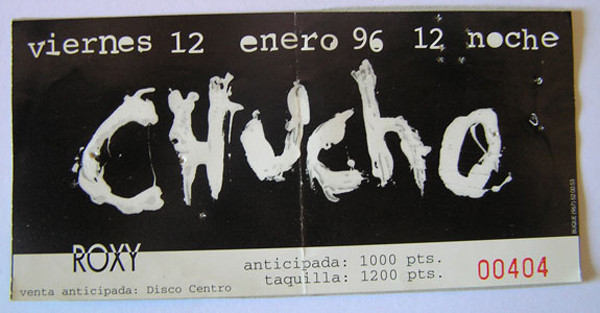 Chucho en la Roxy de Valencia, 1996.