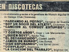 Una de las listas de cabina que me ped&iacute;an para publicar en el Levante. 1987.