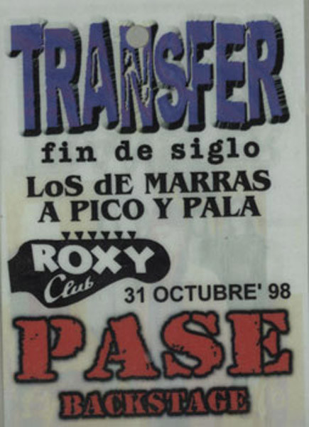Nuestro sold out en Roxy. Que gran noche la de aquel día. 1998.